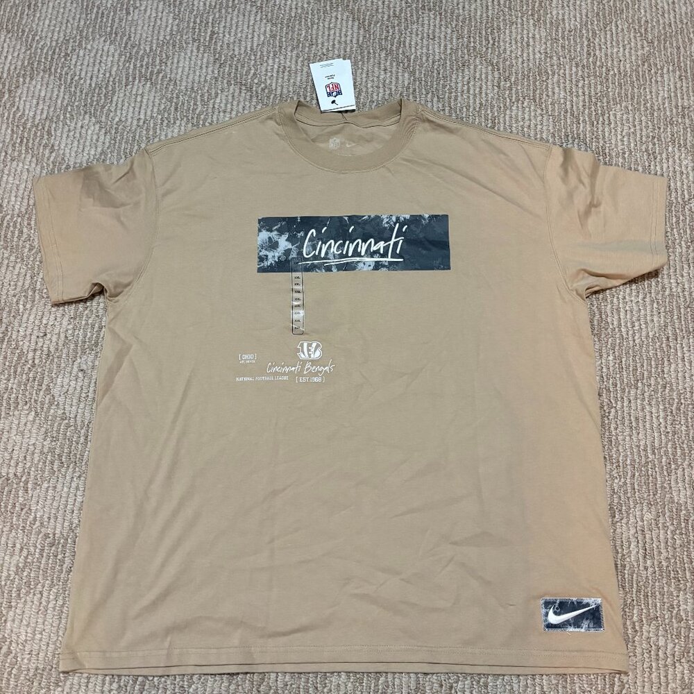 Men's Nike Tan Cincinnati Bengals Statement Max90 T-Shirt Size 2X-Large